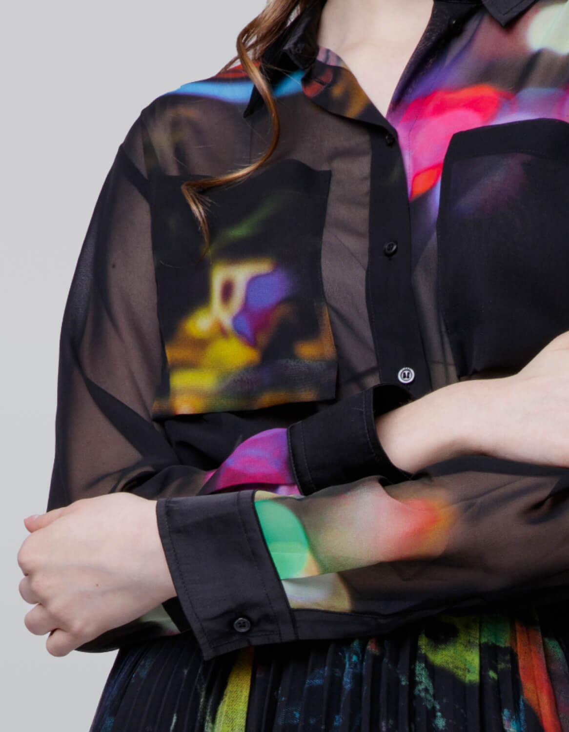 Bold Sheer Printed Dress